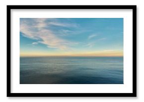 Sea and sky off the coast of Herne Bay in the late afternoon of autumn