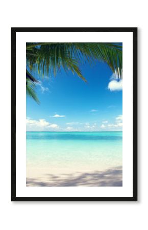 Caribbean sea and coconut palms