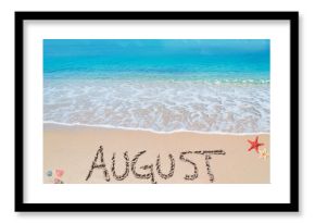 august on a tropical beach