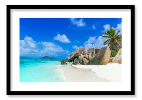 Tropical Paradise - Anse Source d'Argent - Beach on island La Digue in Seychelles