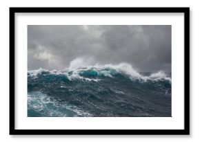 sea wave during storm in atlantic ocean