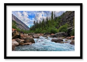 Clean water of a mountain river