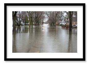 Flooded Roadway Outdoors