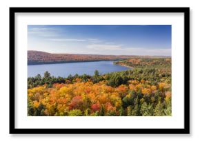 Elevated View of Lake and Fall Foliage - Ontario, Canada