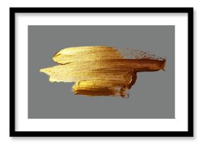 hand drawing gold brush stroke paint