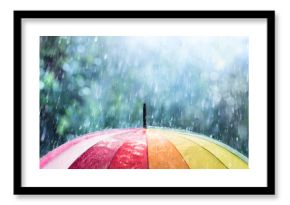 Rain On Rainbow Umbrella  