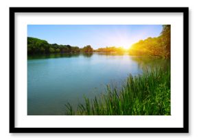 Lake water and sun