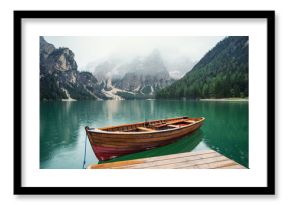 Lake in the mountain valley in the Italy. Beautiful natural landscape in the Italy mountains.