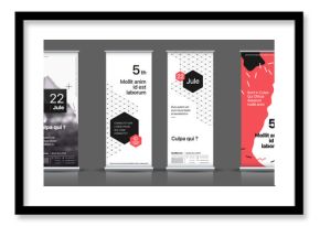 Set of templates with a design of vertical banners.