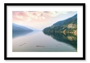River by mountains against sky