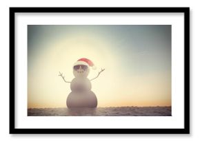 Festive sandman on the beach