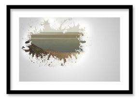 Splash on wall revealing beach