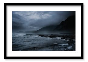 Stormy weather on the sea