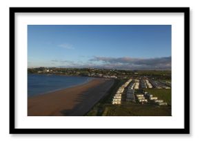 View of scenic beach in town