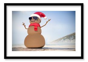 Festive sandman on the beach