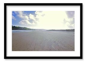 Beach against sky during sunny day