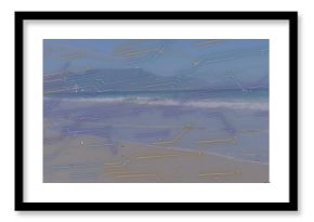 Showcasing sandy shoreline meeting gentle turquoise ocean waves at beach, with scattered shells