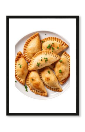 Delicious Plate of Empanadas Isolated on a Transparent Background 