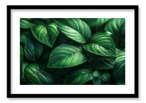 Green leaf background, tropical leaves, natural green leaves plants.