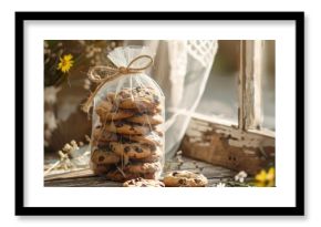 Decadent Delights: A Bag of Cookies Adorning the Table