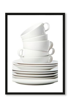 PNG Pile of White Dishware porcelain dishware saucer.