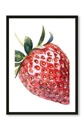 PNG  Vibrant watercolor strawberry illustration