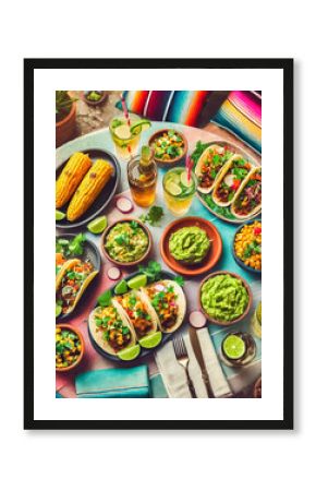 Gourmet Tacos in a Cozy Mexican Restaurant Setting
