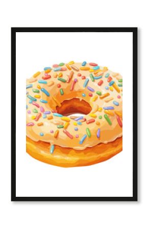 Chocolate Donut sprinkles donut illustration vector