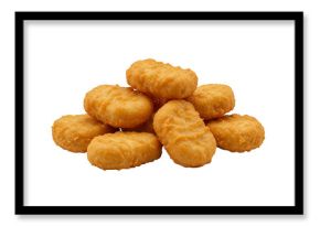 Illustration Golden Crispy Chicken Nuggets Snack on Transparent Background