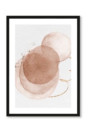 Brown watercolor stain, aesthetic design