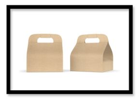 Blank cake paper box packaging 3d illustration.