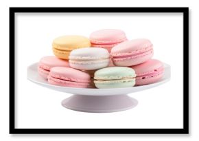 PNG Macaron plate macarons food.