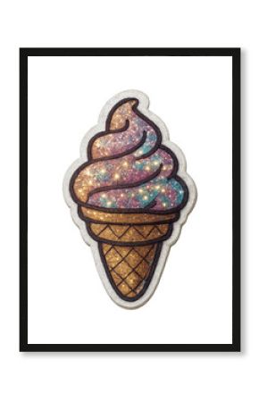PNG Glittery cosmic ice cream cone