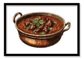 PNG Delicious Indian curry illustration