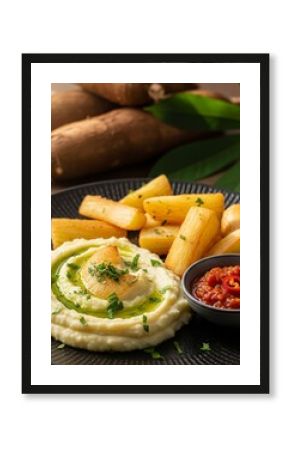baked cassava with vegetables