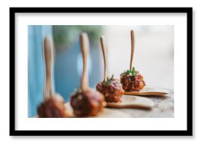 Meatball Hors d'oeuvres at Cockatil Hour