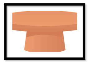 Cake stand flat vector icon, serving plate for sweet pastry and dessert bakery showcase tray pedestal isolated