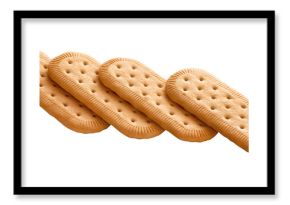 biscoito de maisena isolado em fundo transparente