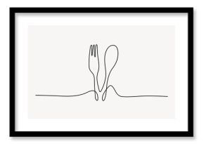Eating utensils, aesthetic illustration design element