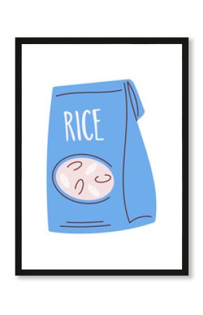Rice pocket package hand drawn