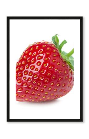 Fresh red strawberries on white background