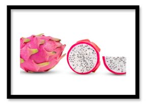 dragon fruit isolated on transparent png (Image from camera)