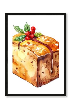 PNG An isolated Christmas Corn Bread illustration christmas dessert.