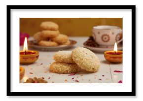 Cookies Made with Coconut on a White Surface
