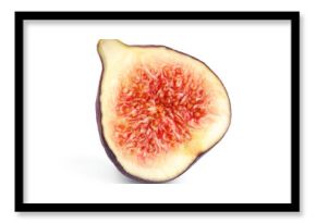 Piece of ripe fig isolated on white