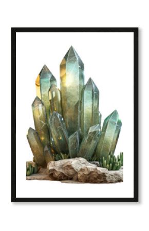 PNG Cactus crystal mineral quartz.