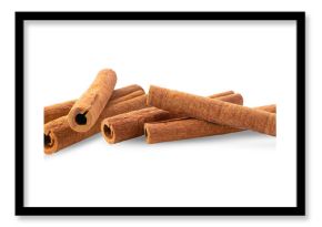 Cinnamon sticks on transparent png ( image from camera )
