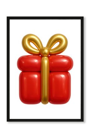 PNG Glossy red gift illustration