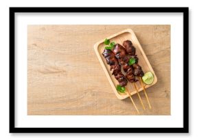 grilled chicken liver with herbs and spices