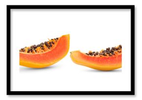papaya isolated on transparent png (Image from camera)